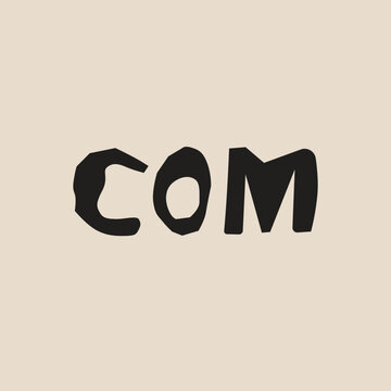 COM logo with architectural silhouette inspiration