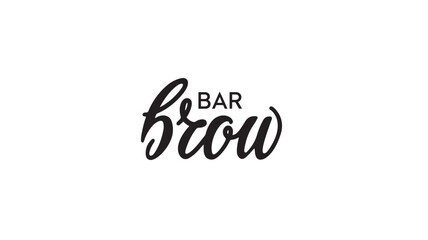 Bar label logo with bold black typography reading bar btoll for premium nightlife branding and cafe signage design featuring script lettering, © TAIFUR