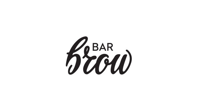Bar label logo with bold black typography reading bar btoll for premium nightlife branding and cafe signage design featuring script lettering,