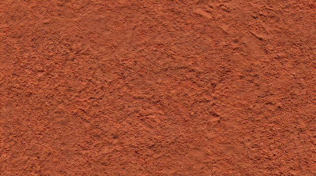Deep terracotta red soil texture for desert landscape design and mediterranean architectural backdrop 8k high resolution sharp detail no text