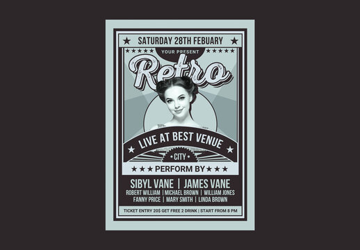 Retro Music Show Flyer