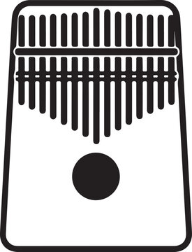 Kalimba Thumb Piano Musical Instrument Icon Illustration Vector