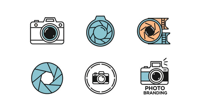 Photography and Camera Branding Icons Collection
