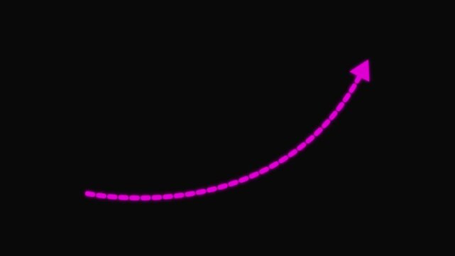 arrow rising transparent channel. Abstract arrow growth chart of economy icon .animation background.  animated directional arrow for video overlays, presentations, and UI elements 4k video
