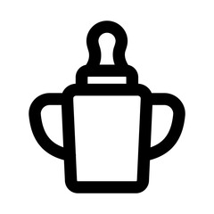 Obraz premium Baby sippy cup icon. Baby sippy cup modern line icon with clean style representing infant drinking training cup feeding and childcare essentials concept