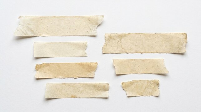 Assorted plasterboard scraps on a white surface construction remnants