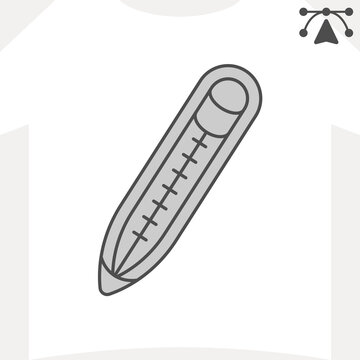 Thermometer isometric icon, temperature check tool concept. Vector graphics. Heat meter sign and editable stroke, outline style icon for mobile or web design.