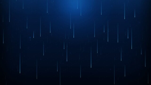 Digital blue stripes falling. hi tech technology background. futuristic data stream effect