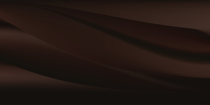 Black dark brown orange gold abstract luxury background. Silk satin fabric. Gradient ombre color. Curtain drapery fold line. Chocolate shade. Shiny glow glitter light. Design. Wide banner. Panoramic.