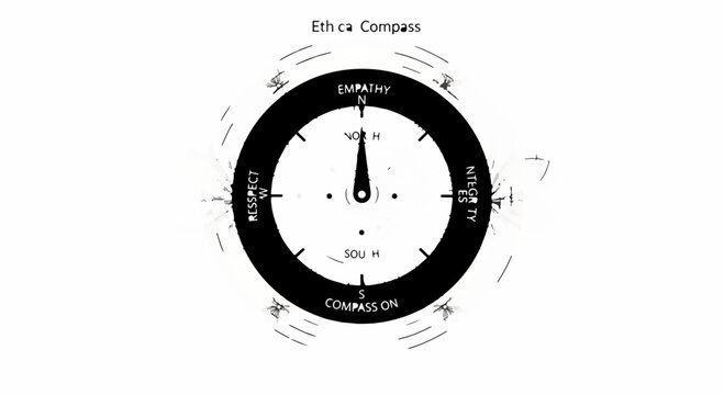 Ethical compass guiding decisions towards honesty and integrity