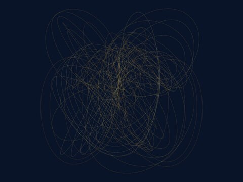 Damped Pendulum Harmonograph Generative Line Art