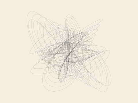 Damped Pendulum Harmonograph Generative Line Art