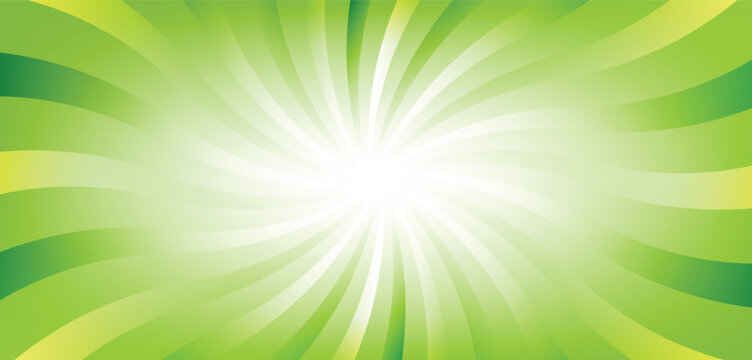 Bright green swirl burst background with background illustra