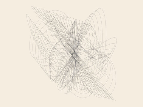 Victorian Harmonograph Rosette Mathematical Pattern