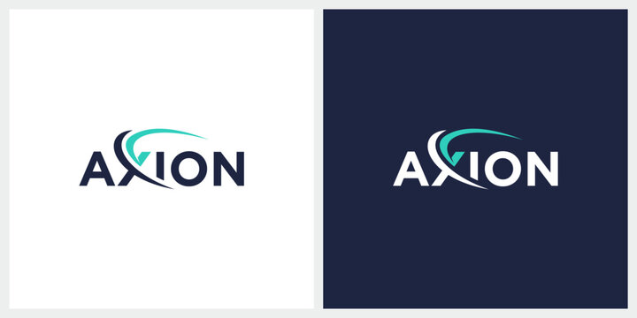 axion logo design, word mark axion logo design, typography text axion logo design