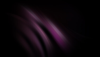 Fototapeta premium A dark background with abstract purple and white glowing curved lines