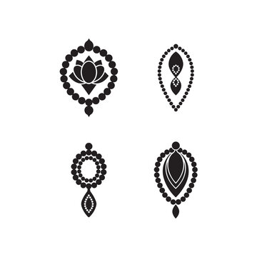 Black henna tattoo designs for hands and body art  traditional Indian and Middle Eastern motifs  lotus flower and leaf patterns  decorative elements for beauty and fashion