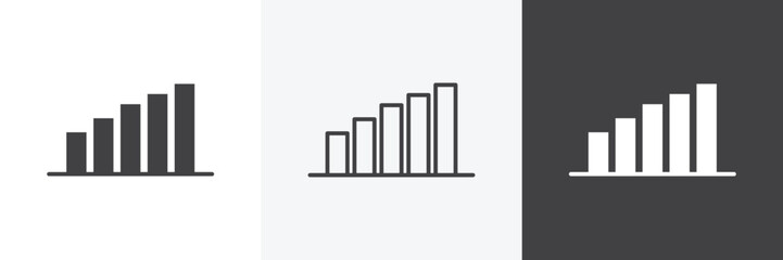 Bar chart icon set for web © safe