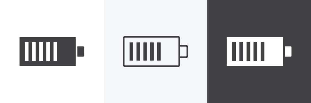 Battery icon set for web