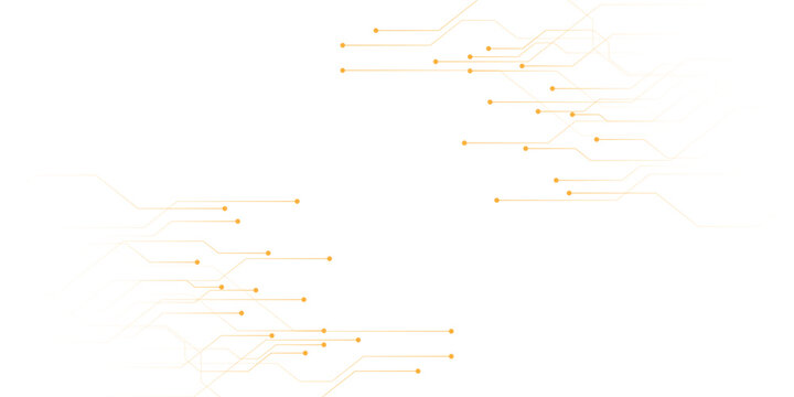 Abstract gold circuit board background, futuristic digital technology lines on white, golden electronic motherboard pattern vector for tech branding