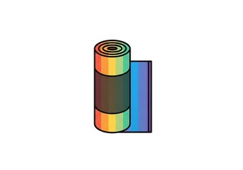 Fototapeta premium Gradient color spectrum cylinder icon vertical