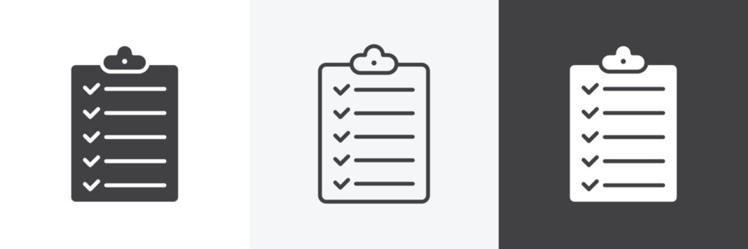 Clipboard icon set for web