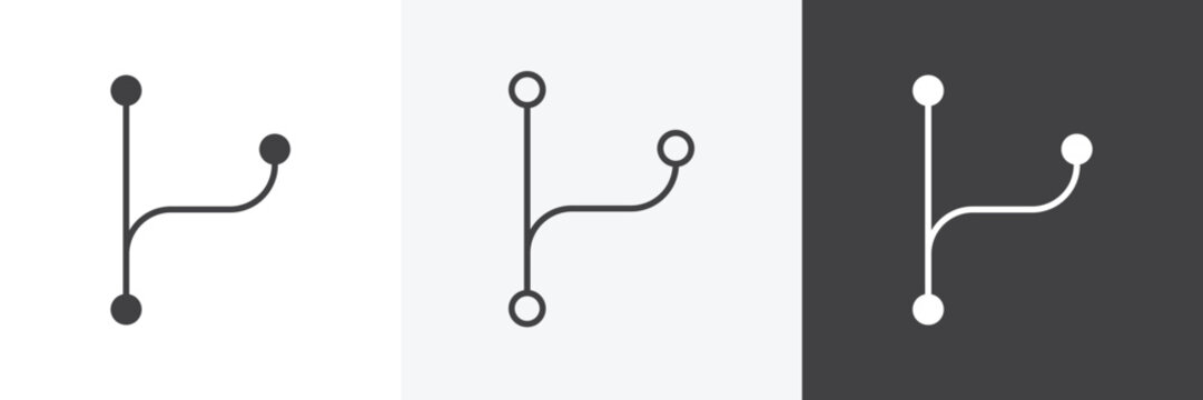 Code branch icon set for web