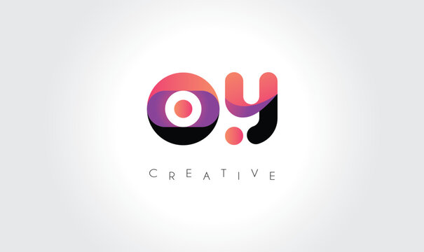 OY Modern Gradient Abstract Logo &ndash; Creative Rounded Lettermark Branding Design