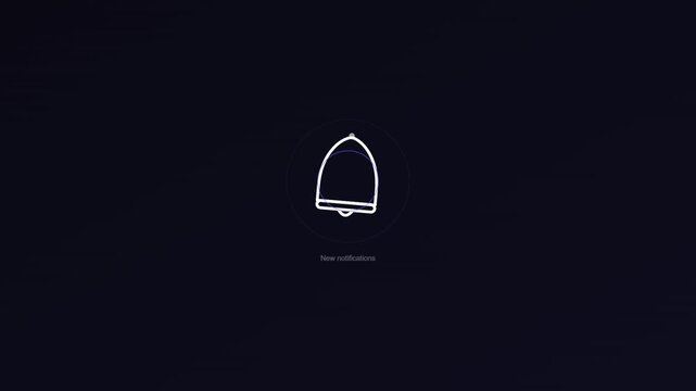 Notification bell icon animation with alert badge modern mobile app interface