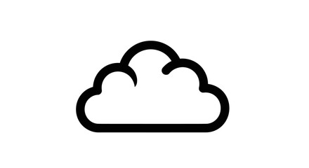 Fototapeta premium Simple Cloud Icon Outline