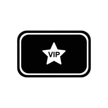 VIP Card Icon with Star Symbol.