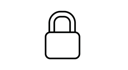 Simple Padlock Icon, Security Symbol, Vector Illustration © rafa
