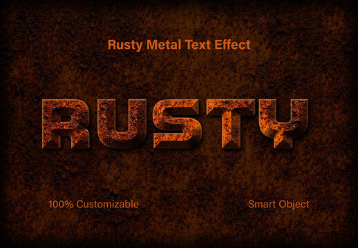 Rusty Metal Text Effect