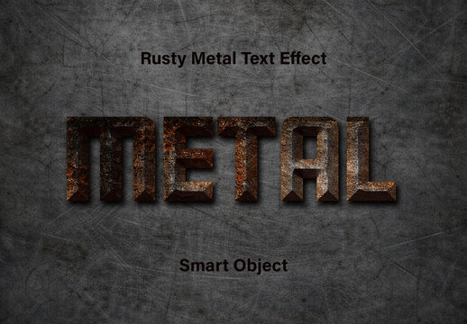 Rusty Metal Text Effect
