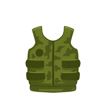 Green camouflage bulletproof vest for protection in outdoor activities, security work, military operations, hunting, and tactical training scenarios.