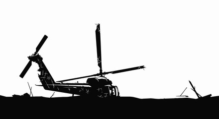 Naklejka premium vector silhouette of a military aircraft