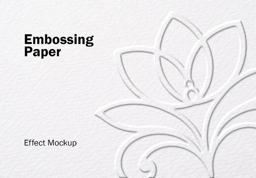 Embossing Paper Effect Mockup