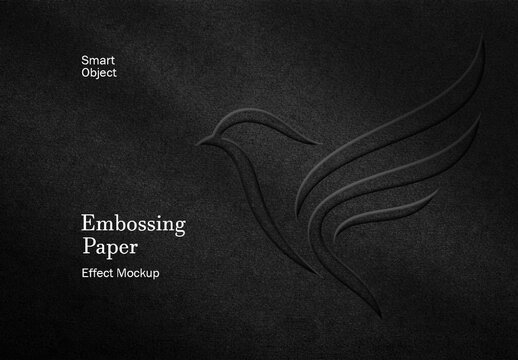 Embossing Paper Effect Mockup
