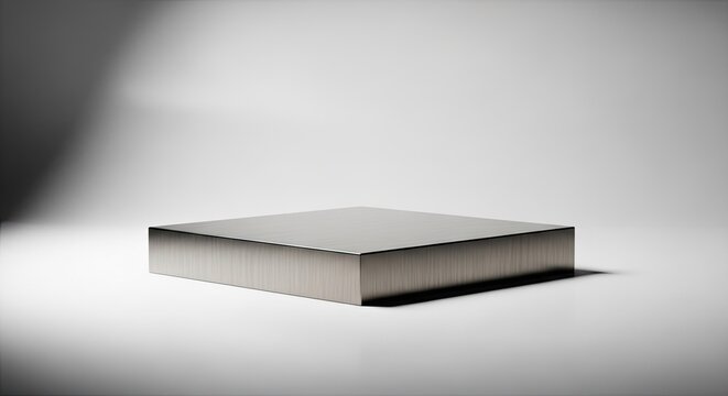 Simple cardboard box on white surface minimalist product shot