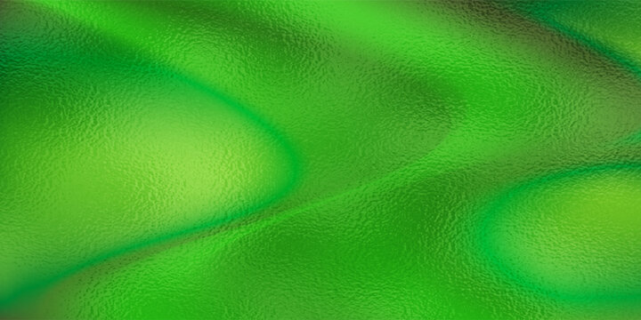 green Foil Texture Background with Glass Effect or sea green glass texture. Abstract gradient bright light reflection and shiny rough texture surface. Glass effect background