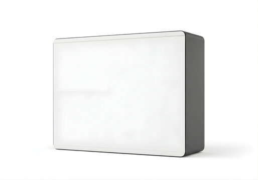 Blank rectangular product packaging box mockup, 3d rendering template for branding, retail display, container design