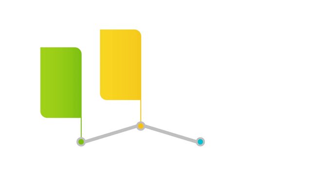Animated Business Progress Timeline Infographic with Stages and Steps
