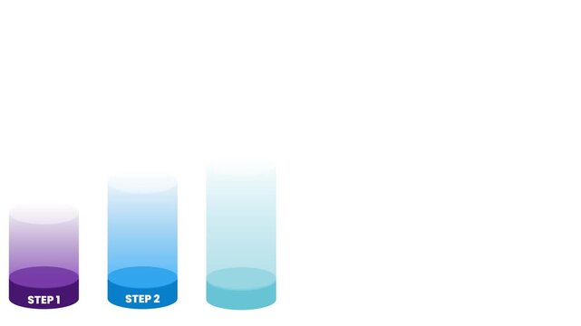 Progress Step Bar Timeline Animation. Business Infographic Design for Workflow Stages.