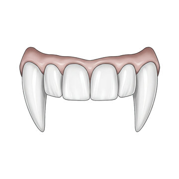 Vampire fangs teeth illustration for Halloween and horror design