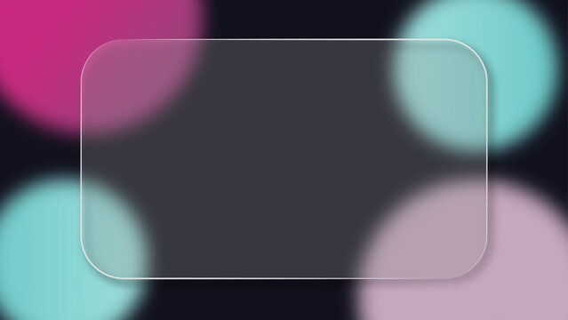 Glass morphism Abstract Background Frosted Transparent Card Blur Gradient Neon Shapes Modern UI Vector Illustration