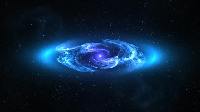 Electric blue swirling energy vortex animation.