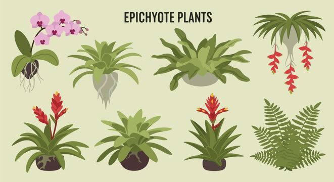 Epiphyte Plants Collection Orchids Bromeliads Ferns Air Plants.