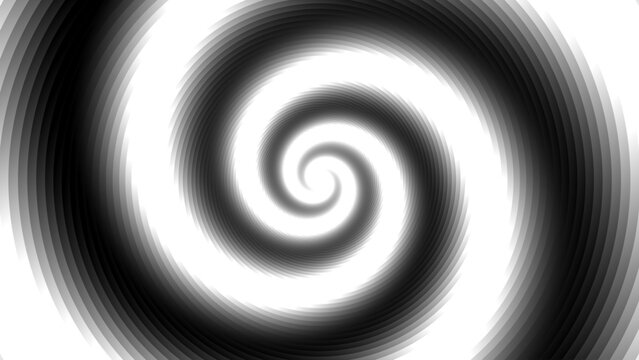Hypnotic spiral in black and white high-quality