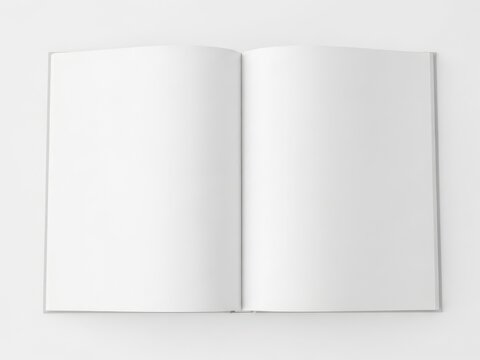 An open book with blank pages ready to be filled with thoughts and ideas
