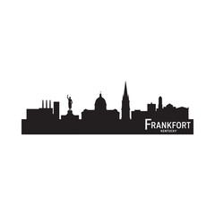 Obraz premium frankfort kentucky skyline silhouette on white background